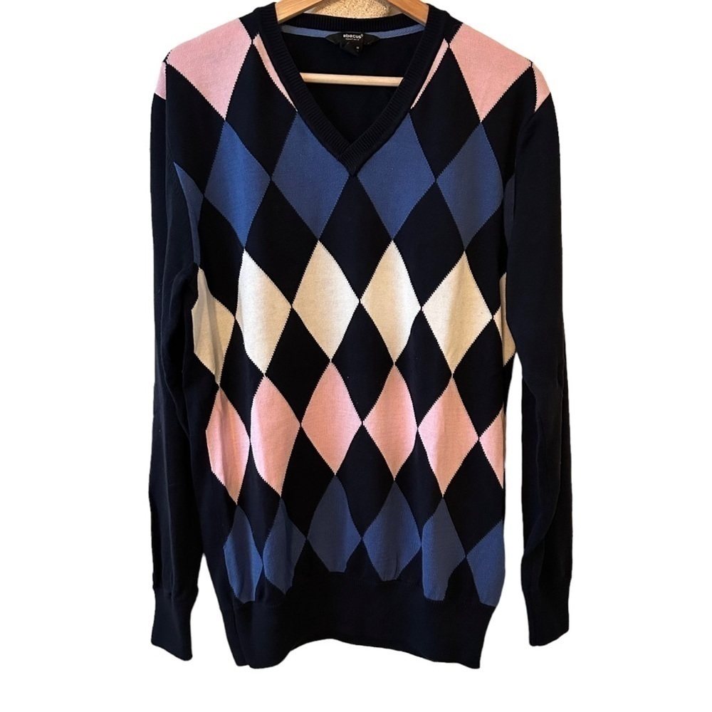 Abacus Argyle V-neck Sweater